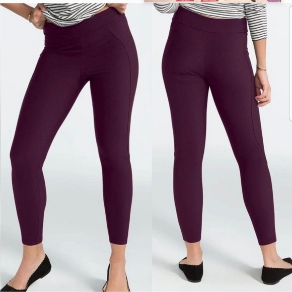SPANX Pants - Spanx Micro Rib Knit Control Top Skimmer Leggings Size L